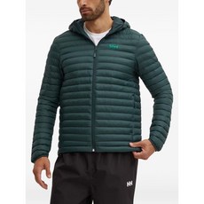 헬리한센 로고 디테일 후드 패딩 재킷