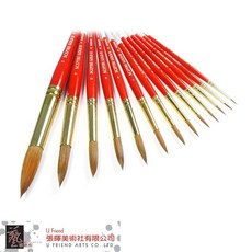 英國Winsor&Newton 溫莎牛頓 Sceptre Gold II 系列 101 半貂短桿圓頭水彩筆 #4/0, 1個, #6, #6