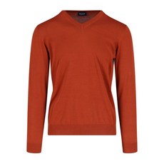 드루모어 V넥 스웨터