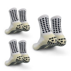 防滑橡膠包裝運動襪套組, 06. 飛鏢圖案 - 3 對白色