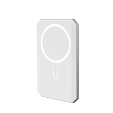 U-NOG 超薄磁吸行動電源 Magsafe磁吸無線充電 Type-C雙向快充, 白色(贈收納袋/磁吸片), 超薄款