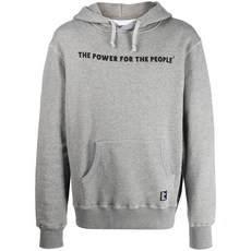 파워포더피플 로고 프린트 디테일 후디