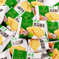 香菜黑蒜脆餅 600公克, 1個, 香菜黑蒜脆餅 600g 約25~29包