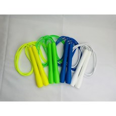 三鈴SUNDIA 單人跳繩 安全塑膠繩 可調節長度 兒童成人適用 表演雜技跳繩, 單人繩 綠, 1個