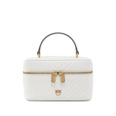 핀코 버드 장식 퀼팅 뷰티 백