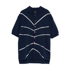 베르사체 중고 1990's 스트라이프 디테일 폴로 셔츠