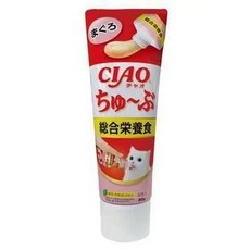 CIAO 啾嚕管狀肉泥 鮪魚干貝風味 貓咪零食 80g, 1個, CIAO管狀肉泥-CS155鮪魚綜合營養, 鮪魚綜合營養, CS155