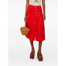 팜리오 버튼 티어드 미디 스커트