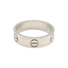 까르띠에 중고 2010's 러브 10K 화이트 골드 인그레이빙 링