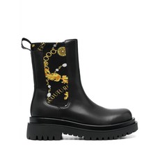 베르사체진쿠튀르 바로크 프린트 앵클 부츠