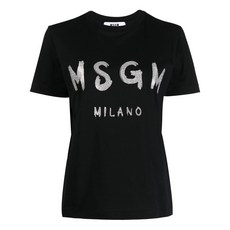 MSGM 로고 프린트 반소매 티셔츠