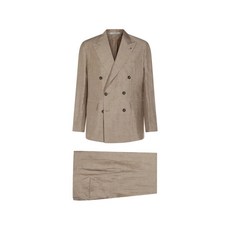 딸리아또레 리넨 더블 브레스티드 수트 세트