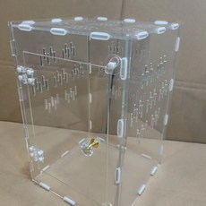 蜥蜴爬蟲寵物飼養盒 亞克力透明觀賞缸 豎款前門, 1個, 20*20*30 豎款前門
