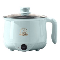 WEST RIVER 1.8L 迷你多功能電煮鍋 旋鈕款 煮飯燒水煲湯, 天空藍 按鍵款 單層