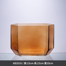 創意玻璃花瓶 乾花擺件, AB2019小號22*10*15