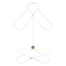 끌로에 스톤 펜던트 브라스 바디 체인