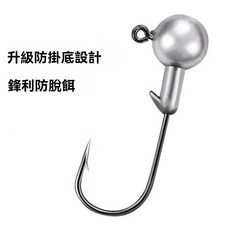 路亞必備高品質鉛頭鉤 汲頭鉤 T尾 捲尾 根魚鉤 鉤尖鋒利軟蟲防掛魚根釣鉤加強版, 強拉力10枚裝小試套裝+10條隨機軟餌,防掛底【3.5g】, 1個