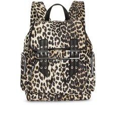가니 레오파드 프린트 백팩