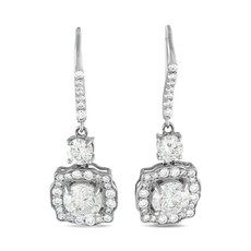 LB 익스클루시브 중고 플래티넘 다이아몬드 드롭 이어링