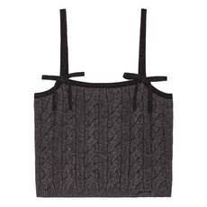 가니 케이블 니트 민소매 탑