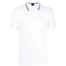 보스 스트라이프 칼라 반소매 폴로 셔츠