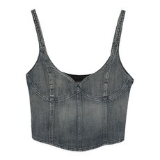 발렌시아가 데님 뷔스티에 탑