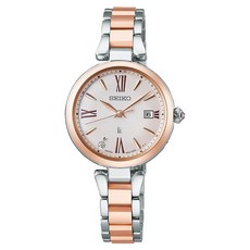 SEIKO 精工 女款 Luminous Grow 系列 電波太陽能 鈦金屬圓形腕錶 SSQW082