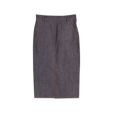 발렌시아가 중고 데님 미디 스커트