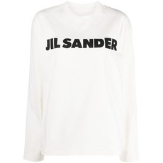 질 샌더 로고 프린트 스웨트셔츠