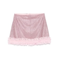 셀프포트레이트 크리스털 장식 미니 스커트