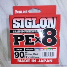 SUNLINE SIGLON PE X8 8編 釣線 日本PE線 彩色五色線 200米 300米, 1個, 2.0,300米
