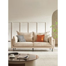 日式簡約布藝三人位沙發,居家客廳出租屋適用