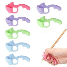 Pretwad/Mr. Pen 筆握器 三指 五指 左右手適用 矽膠 橡膠 舒適 防滑, 1個, Pretwad-粉紅 一個