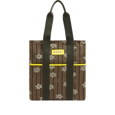 마르니 플로럴 스트라이프 토트 백