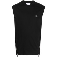 필립플레인 헥사곤 지퍼 디테일 퀼팅 탱크 탑