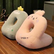 旅行枕頭 U型枕 午睡神器 可愛午睡枕頭小學生中學生初高中枕辦公室午睡神器午休小學生護頸, 小紫熊,枕頭 25*30cm