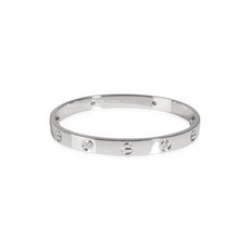 까르띠에 중고 러브 18K 화이트 골드 다이아몬드 브레이슬릿