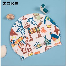 ZOKE 兒童草莓造型矽膠泳帽, 白動物聯盟, 1個