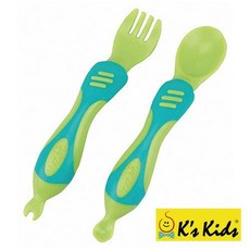 K's Kids 奇智奇思湯叉組, 1個, 綠色