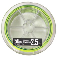 YGK ADMIX PE ISO SLOW SINKING 高比重 緩沉 沉水 磯釣 前打專用PE線 YGKD280 2.5號, 綠色, 1個