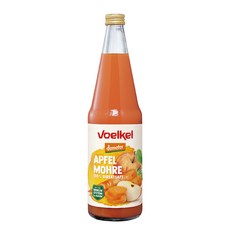 【德國Voelkel】蘋果胡蘿蔔汁700mL 效期至2027/2/26 歐盟認證 無加糖與防腐劑 100%天然果汁 非濃縮還原, 1個, 蘋果胡蘿蔔汁 2027/2/26, 700L