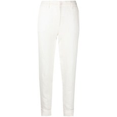 파비아나필리피 크롭 슬림 핏 리넨 팬츠