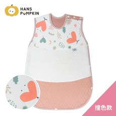 Hans Pumpkin 秋冬成長型防踢被 嬰兒防踢背心 純棉 韓國, 秋冬-可愛心語(撞色款)