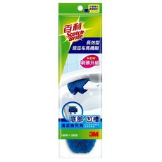 3M 百利 長效型菜瓜布馬桶刷1柄2刷頭, 1個