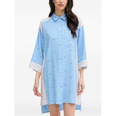 DKNY 로고 프린트 패널 나이트 드레스