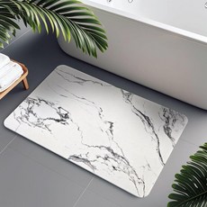 硬硅藻土吸水防滑地墊 絲綢之路 39x60CM, 1個, 水墨江南,39X60CM防滑速幹丨浴室首選, N/A