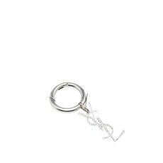 생 로랑 중고 20th 센추리 실버 도금 라인스톤 로고 키체인