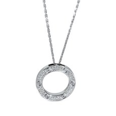 까르띠에 중고 서클 18K 화이트 골드 다이아몬드 네크리스