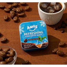 韓國CU咖啡糖 藍盒 AMOS 超涼冰沁薄荷咖啡糖 (1盒), 25g, 1個