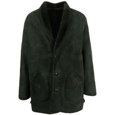 버버리 중고 2000's 버튼 쉽스킨 코트